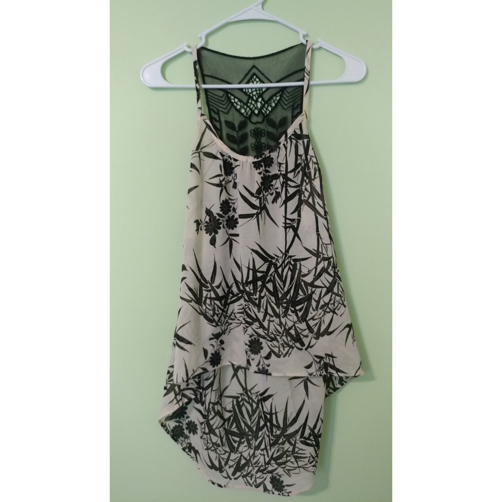 Charlotte Russe Lace Back Tank Top